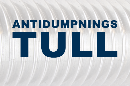 Antidumptull på gängstänger och pinnbultar (skruvar utan huvud) från Kina